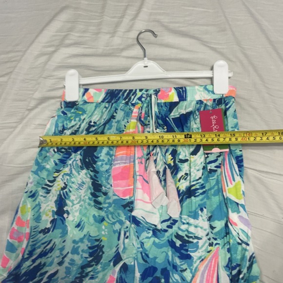 LILLY PULITZER Palma Tube Top‎ In Sparkling Blue Hey Bay Bay Size Xsmall - Picture 6 of 8